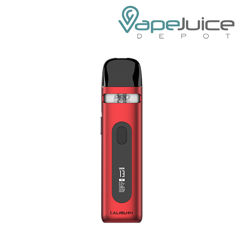 Ribbon Red UWELL Caliburn X Pod Kit with Display Screen - Vape Juice Depot