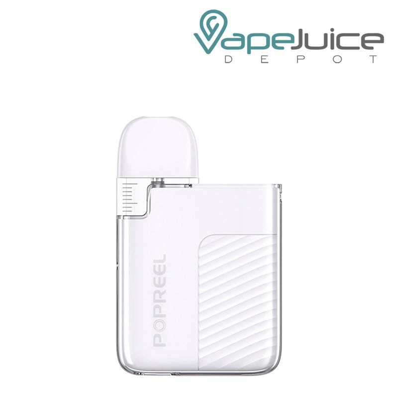 Milk White UWELL Popreel PK1 Pod System with a pre-installed Popreel P1 replacement pod - Vape Juice Depot