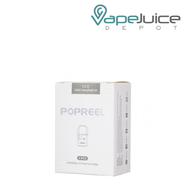 A box of 4-pack UWELL Popreel P1 Replacement Pod - Vape Juice Depot