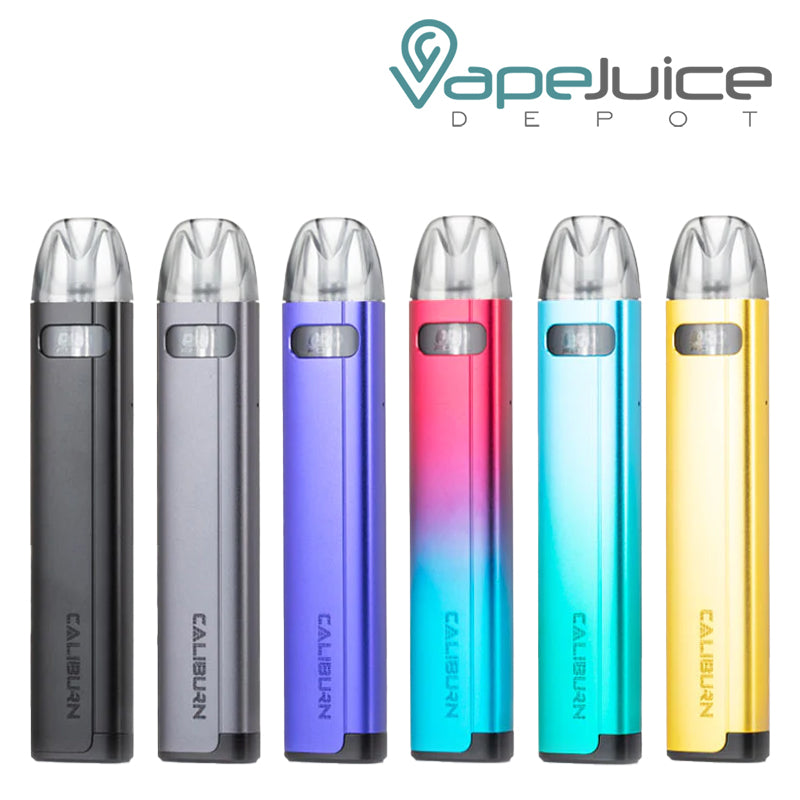 Six Colors of Caliburn A2S Pod Kit UWELL - Vape Juice Depot