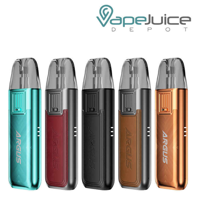 Five colors of VooPoo ARGUS POD SE Pod System Kit - Vape Juice Depot