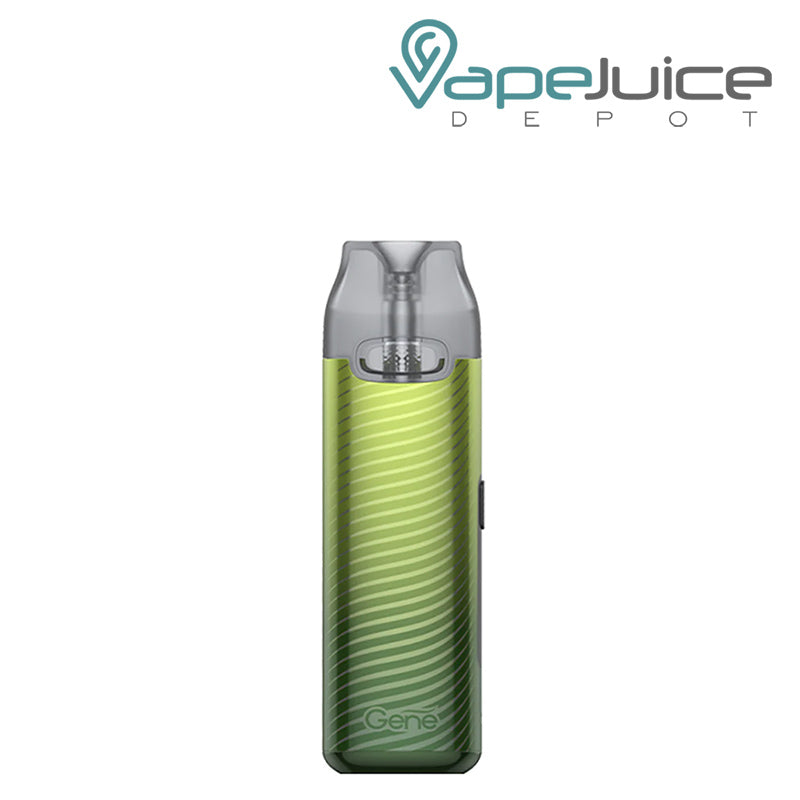 Silky Green VooPoo V.THRU Pro Pod Kit with a side button and an OLED screen - Vape Juice Depot