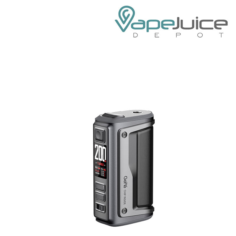 Graphite VooPoo ARGUS GT 2 Box Mod with TFT display and a firing button - Vape Juice Depot