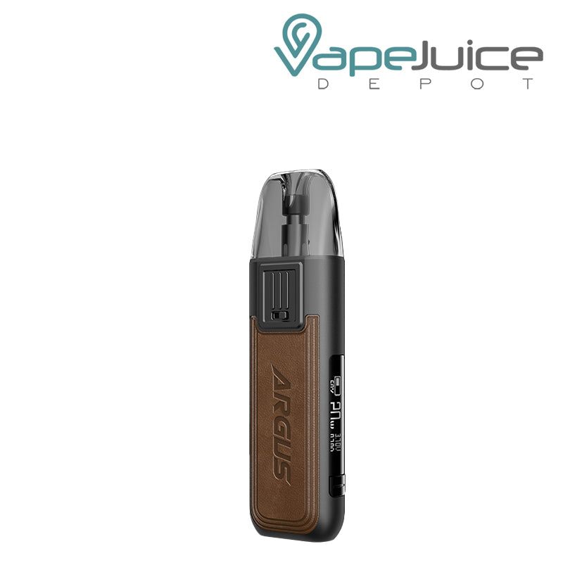 Side view of Brown VooPoo ARGUS Pod System Kit with Airflow and Power Adjustment - Vape Juice Depot
