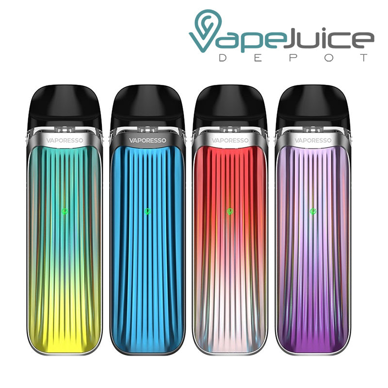 Four colors of Vaporesso LUXE QS Pod Kit - Vape Juice Depot