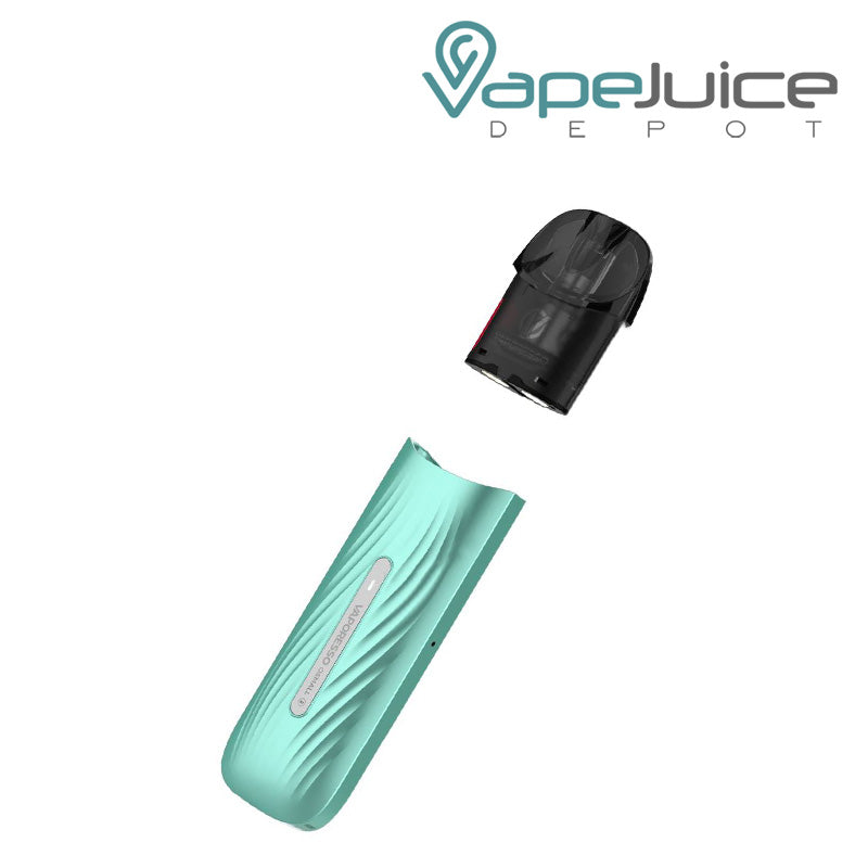 Vaporesso OSMALL 2 Pod Kit and its pod from angle - Vape Juice Depot