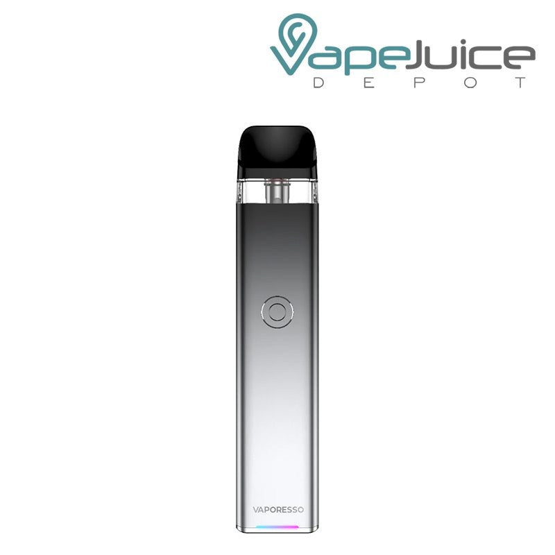 Icy Silver Vaporesso XROS 3 Pod System with a firing button - Vape Juice Depot