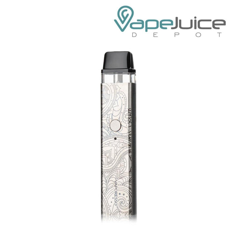 Paisley Silver Vaporesso XROS Pod System with a power button - Vape Juice Depot