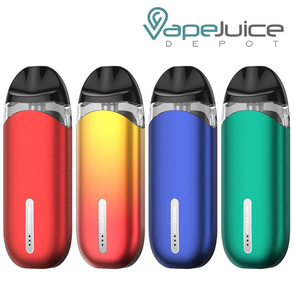 Four colors of Vaporesso Zero S Pod Kit - Vape Juice Depot