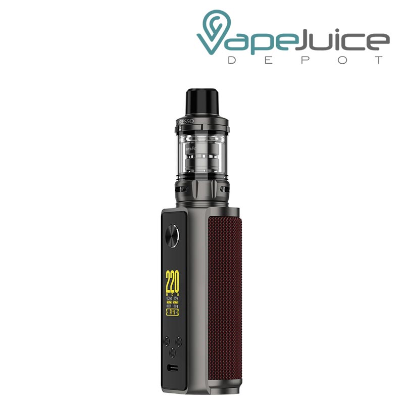 Sunset Red TARGET 200 Kit Vaporesso with a firing button and a display screen - Vape Juice Depot