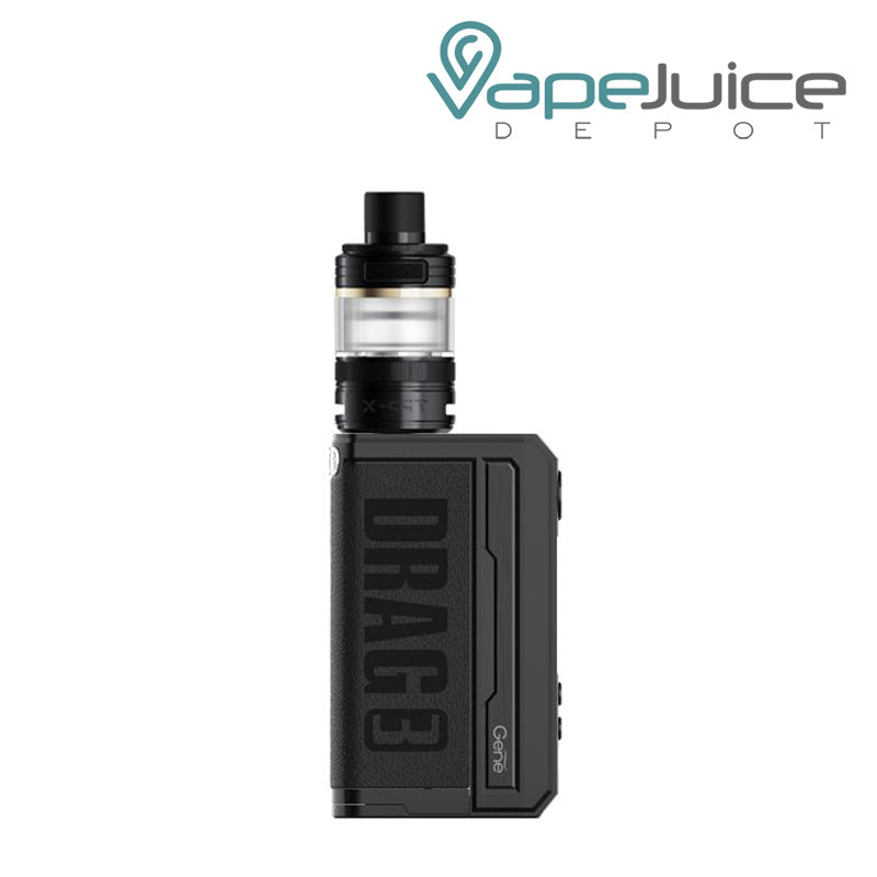Black VooPoo DRAG 3 TPP X Kit with a firing button and two adjustment buttons - Vape Juice Depot