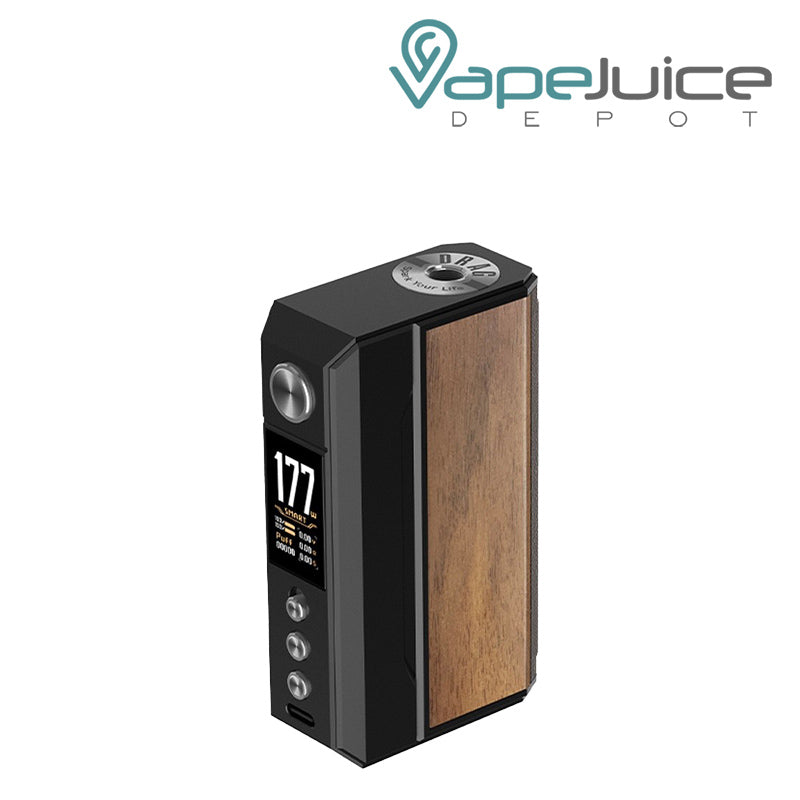 Black Walnut VooPoo DRAG 4 Box Mod with TFT Full Color Screen and adjustment buttons - Vape Juice Depot