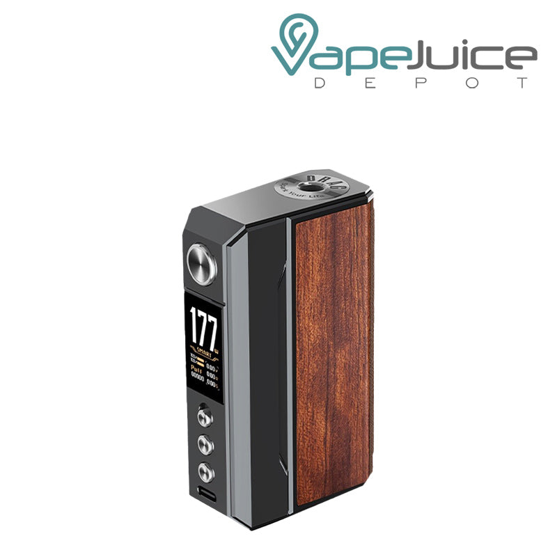 Gunmetal Rosewood VooPoo DRAG 4 Box Mod with TFT Full Color Screen and adjustment buttons - Vape Juice Depot