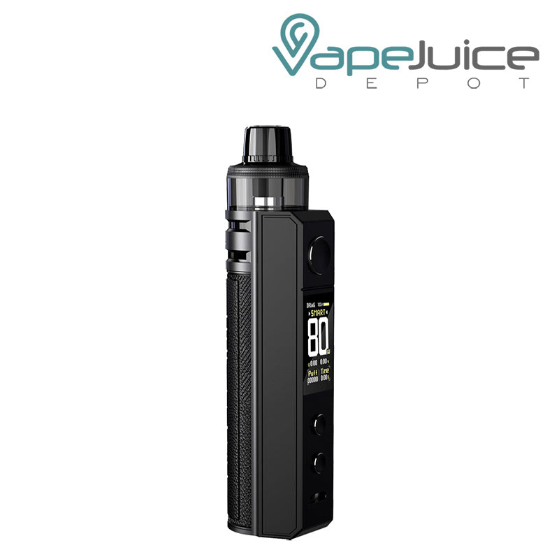 Black VooPoo DRAG H80S Pod Mod Kit with TFT color screen and adjustment buttons - Vape Juice Depot