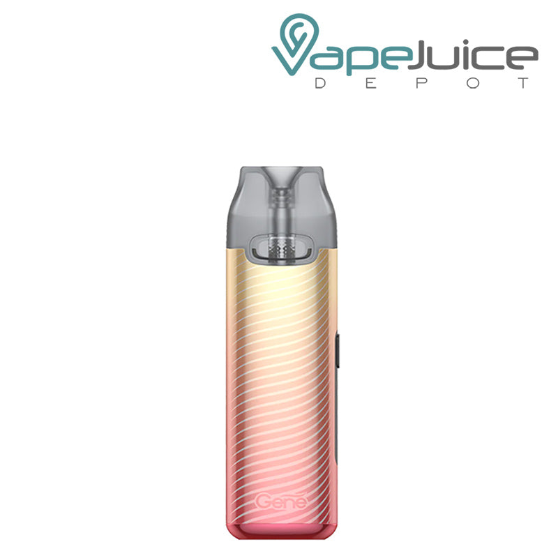 Silky Pink VooPoo V.THRU Pro Pod Kit with a side button and an OLED screen - Vape Juice Depot