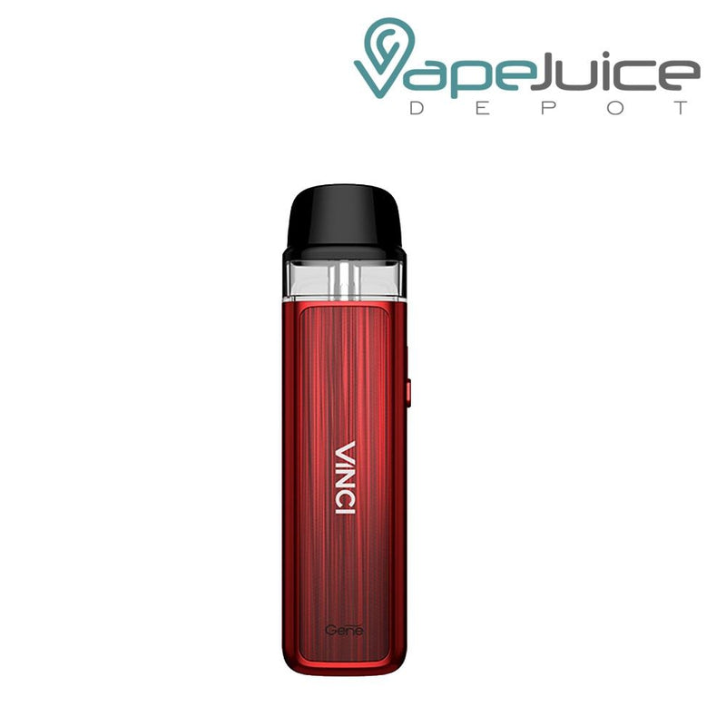 VooPoo VINCI Aurora Red Pod System Kit with an adjustment button - Vape Juice Depot