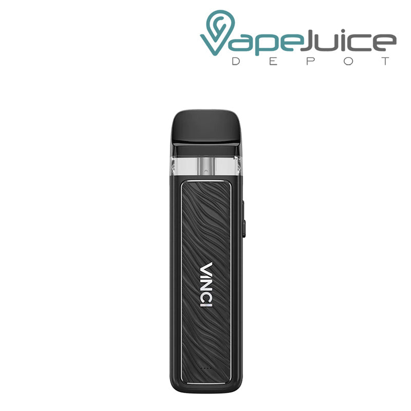 VooPoo VINCI Black Ripple Royal Edition Pod System Kit with an adjustment button - Vape Juice Depot