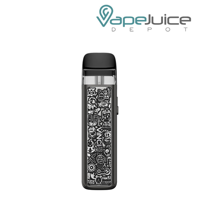 VooPoo VINCI Silver Icon Royal Edition Pod System Kit with an adjustment button - Vape Juice Depot