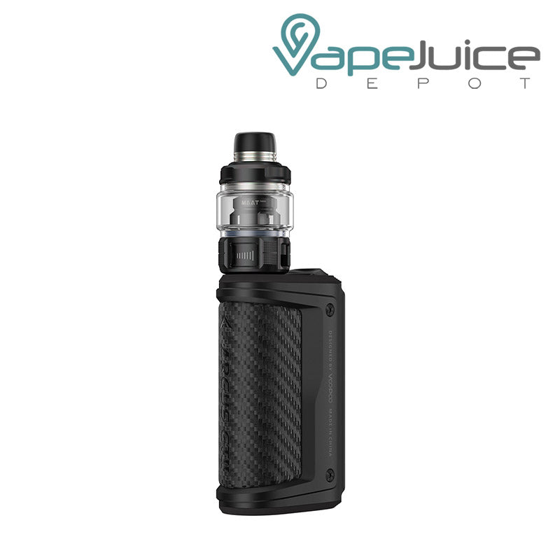 Carbon Fiber VooPoo ARGUS GT 2 200W Kit with TFT display, a firing button and two adjustment buttons - Vape Juice Depot