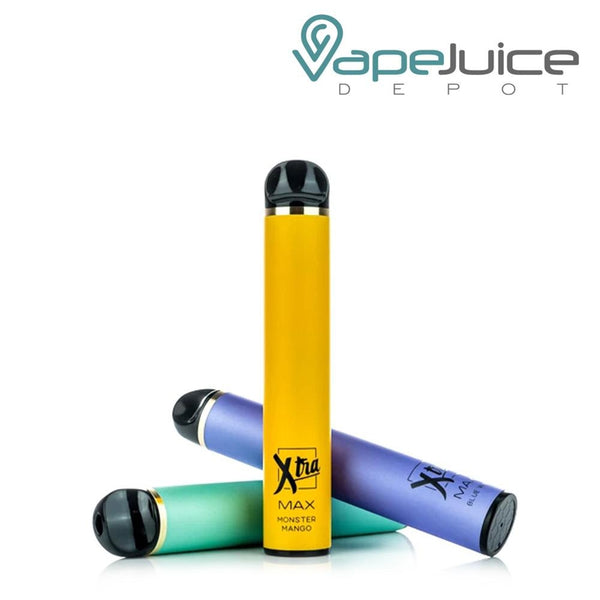 Three Different Colors of Xtra MAX Disposable Devices - Vape Juice Depot