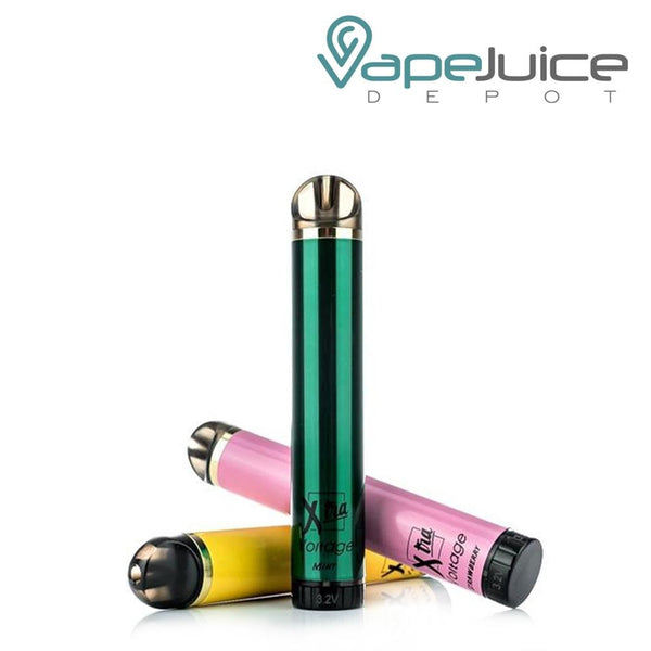 Three Different Colors of Xtra Voltage Disposable Devices - Vape Juice Depot