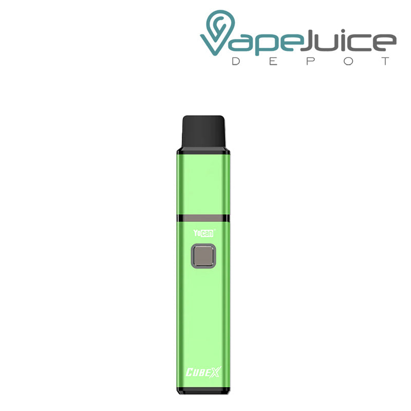 Green Yocan Cubex Vaporizer with firing button - Vape Juice Depot