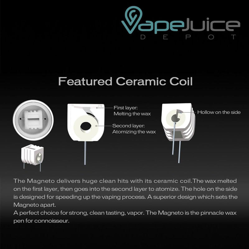 Yocan Magneto Concentrate Pen Ceramic Coil & Coil Cap - Vape Juice Depot