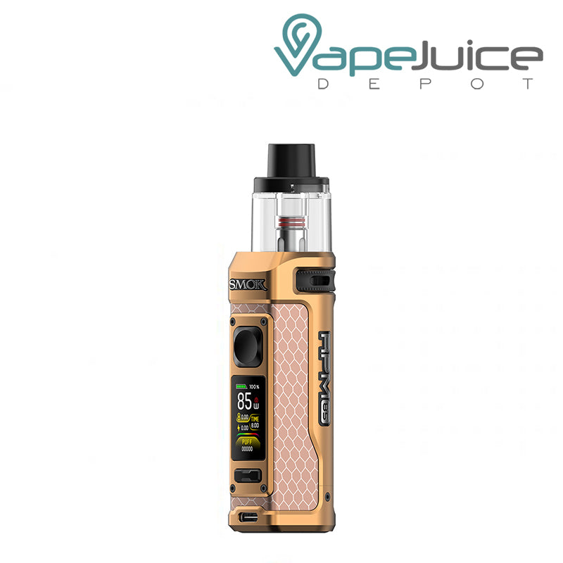 Matte Gold SMOK RPM 85 Pod Mod Kit with TFT display and firing button - Vape Juice Depot