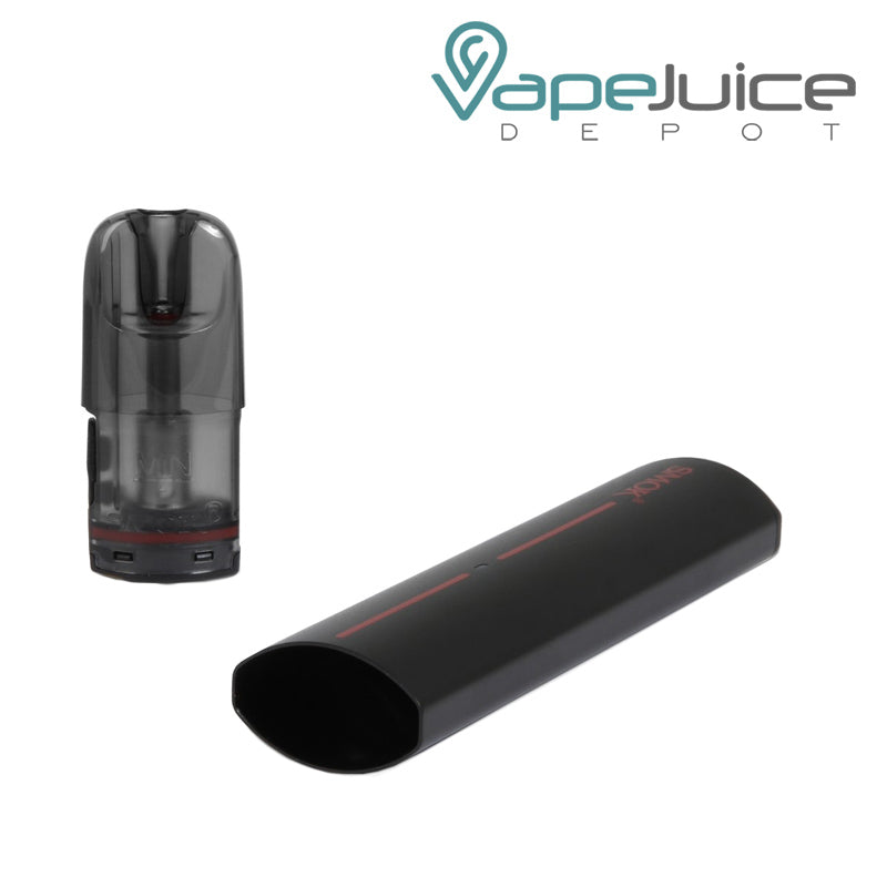 Black SOLUS 2 Meshed 0.9ohm Pod and SOLUS 2 Pod Device next to it - Vape Juice Depot