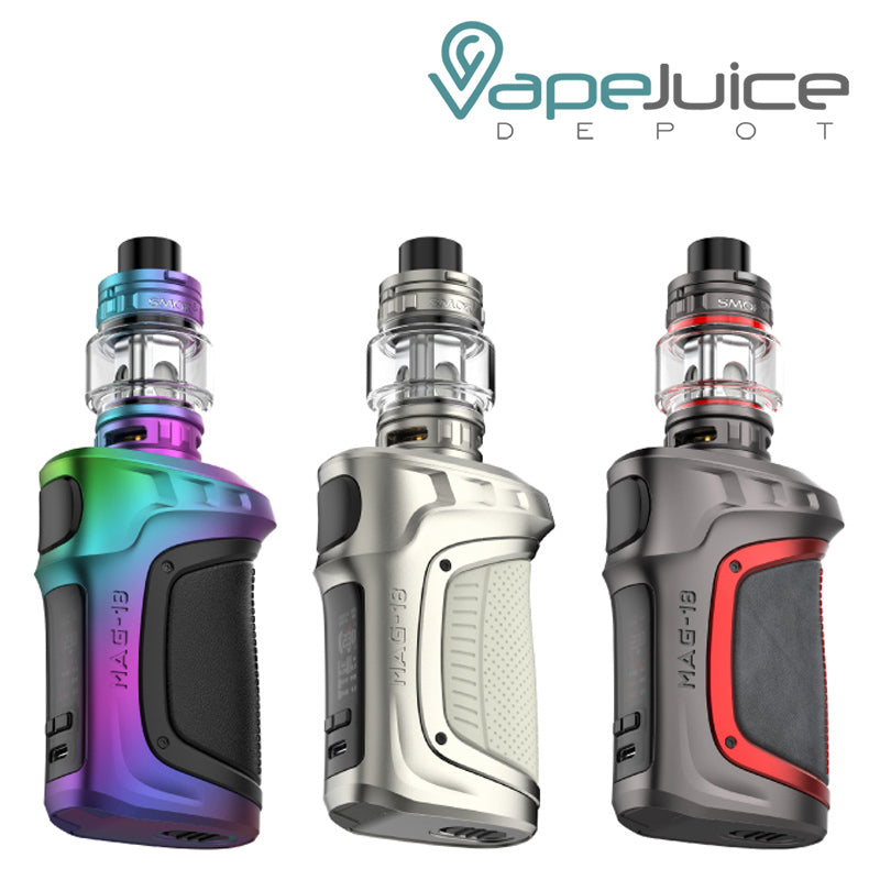 3 colors of SMOK MAG-18 Kit with TFV18 Tank - Vape Juice Depot