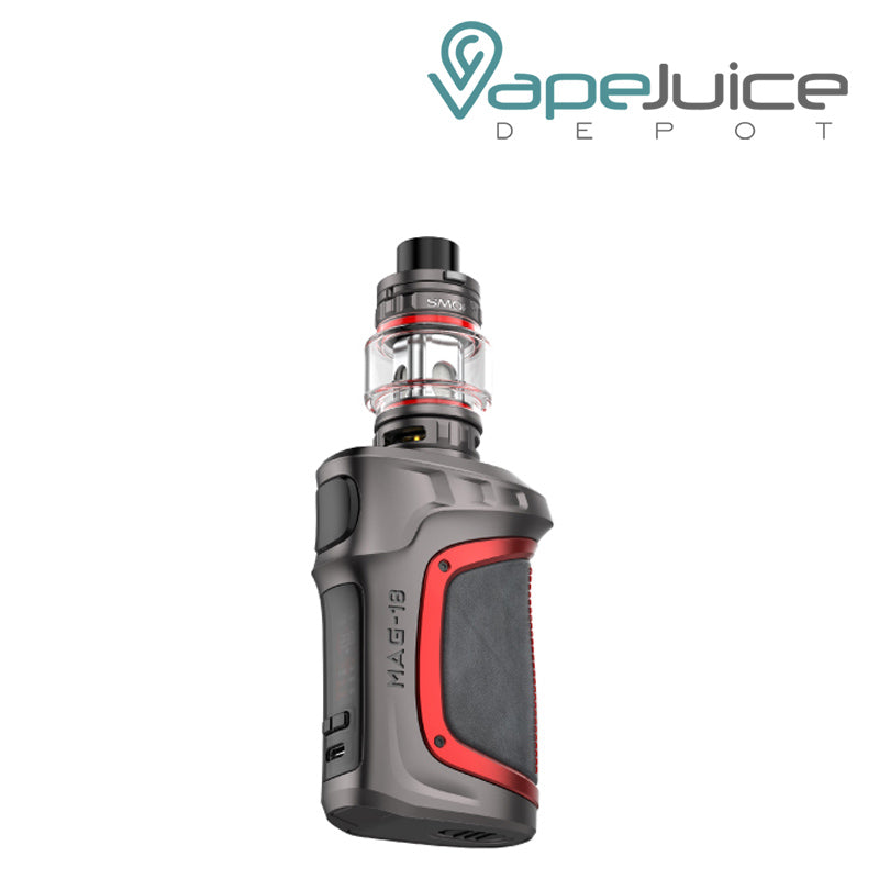 Gun Metal Red SMOK MAG-18 Kit with TFV18 Tank - Vape Juice Depot