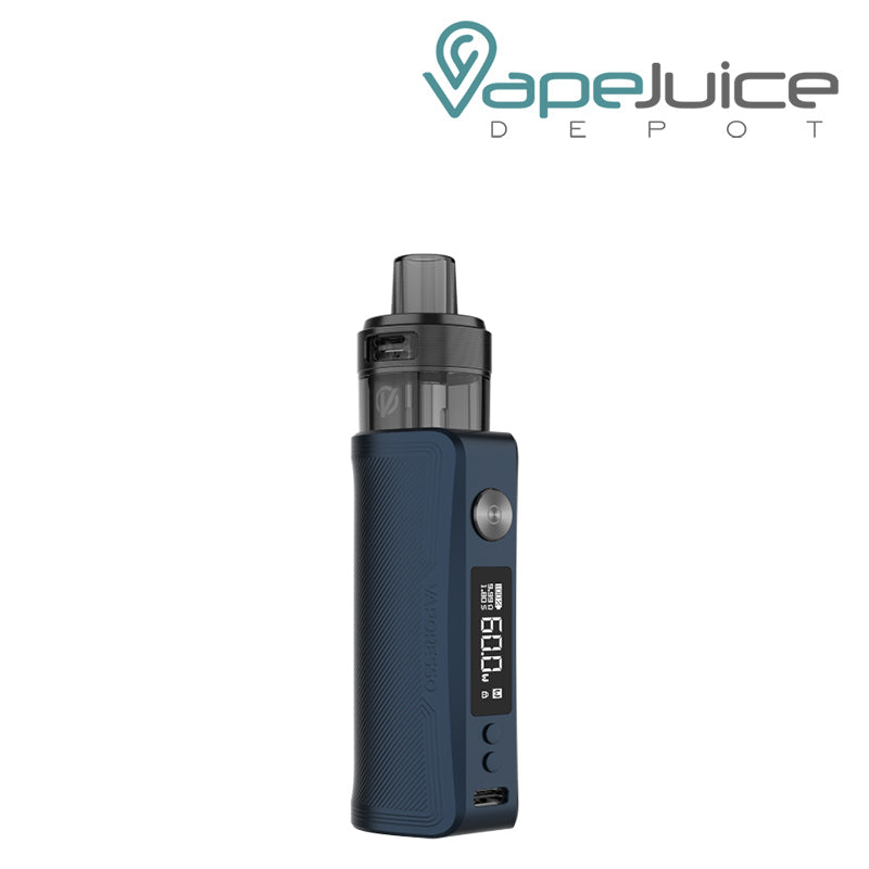 Vaporesso GEN PT60 Kit adjustment buttons and display screen Aegean Blue - Vape Juice Depot