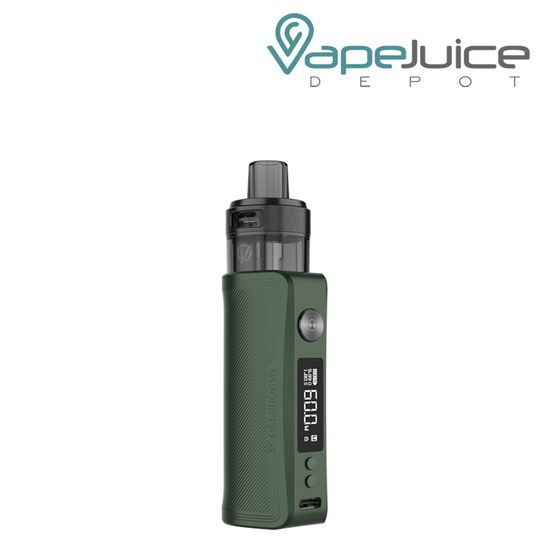 Vaporesso GEN PT60 Kit adjustment buttons and display screen Alpine Green - Vape Juice Depot