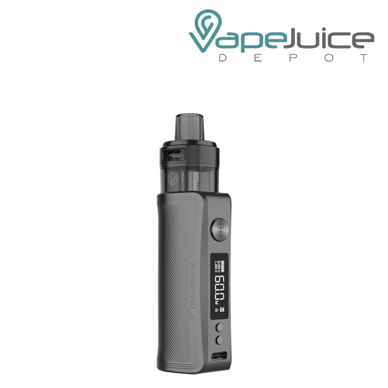 Vaporesso GEN PT60 Kit adjustment buttons and display screen Matte Grey - Vape Juice Depot