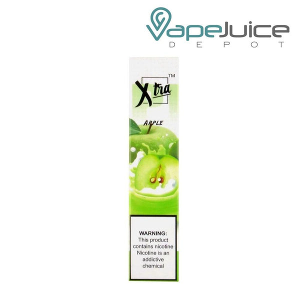 Xtra Apple Disposable Device with a warning sign  - Vape Juice Depot