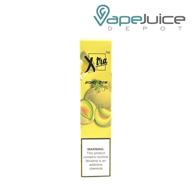 Xtra Honeydew Mint Disposable Device with a warning sign - Vape Juice Depot
