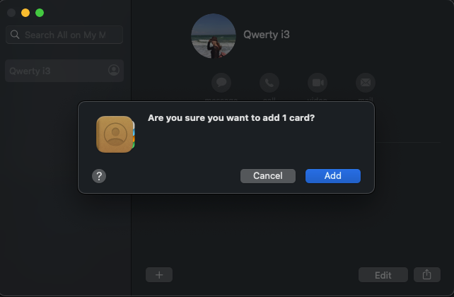 For windows users add to contact page