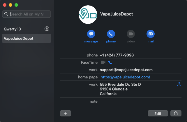 For windows users contact page