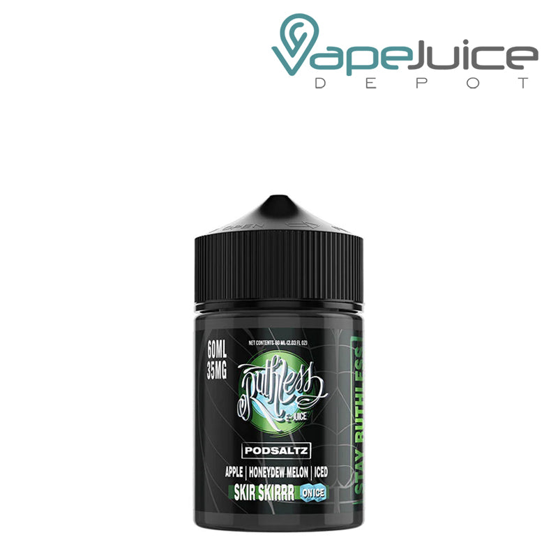 A 60ml bottle of Skir Skirr On Ice Ruthless BodSaltz - Vape Juice Depot