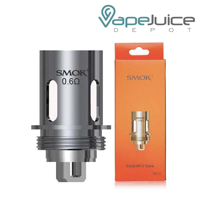 SMOK Stick M17 Replacement Coil 0.6ohm and a box next to it - Vape Juice Depot