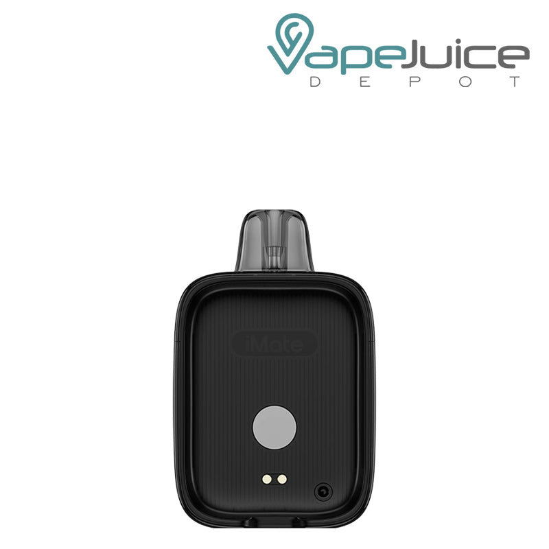 A Vaporesso X Dojo iMate OS Replacement Pod shown from the back, with magnetic connectors and a bottom airflow port – Vape Juice Depot.