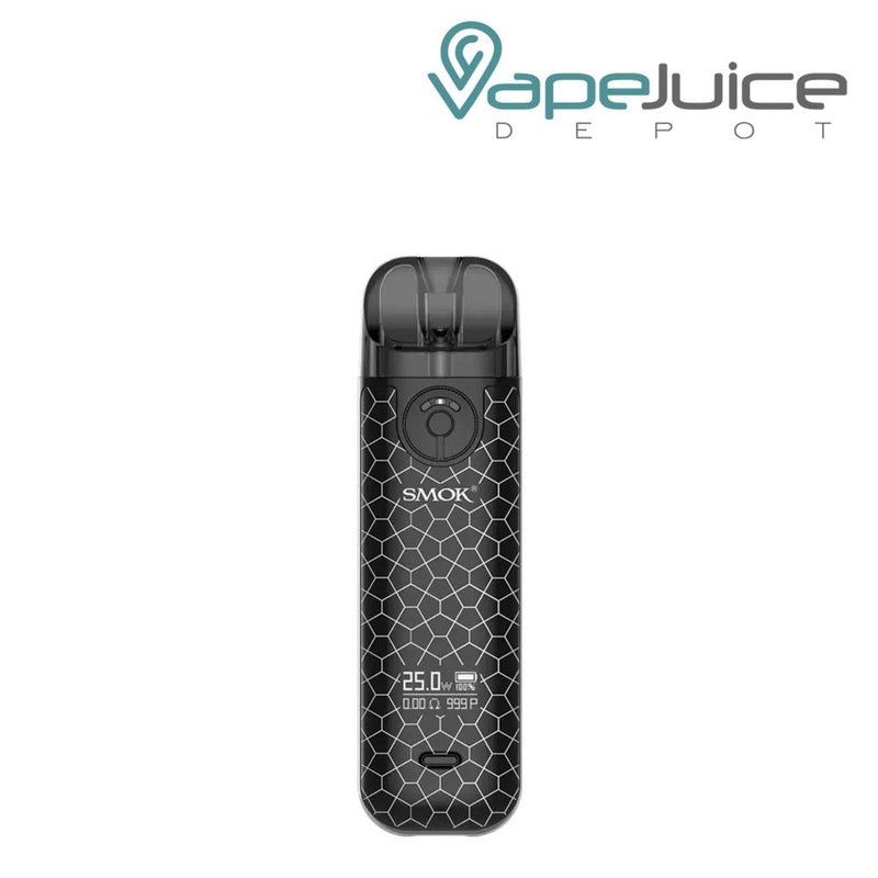 A SMOK Novo 4 Kit Black Armor with OLED Display, Type-C Port and an adjustable button - Vape Juice Depot