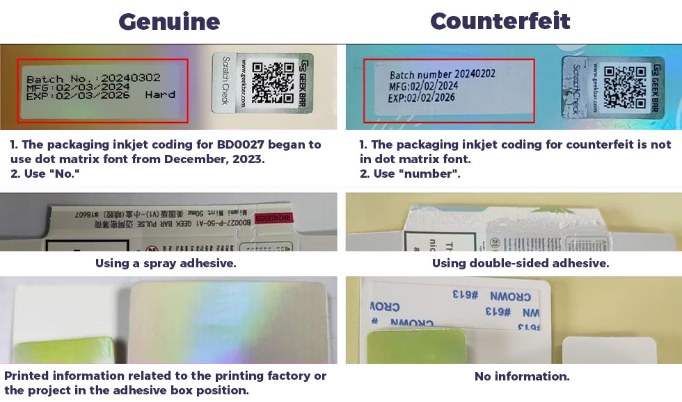 Geek Bar Genuine vs Counterfeit